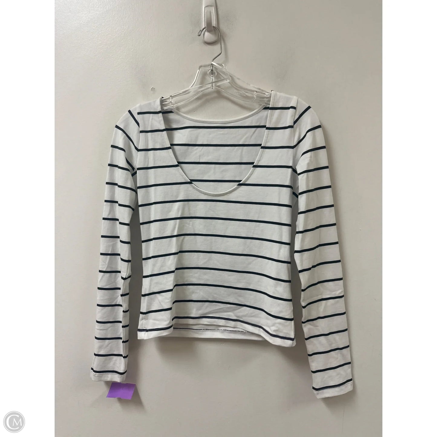 Top Long Sleeve By Madewell In Striped Pattern, Size: S