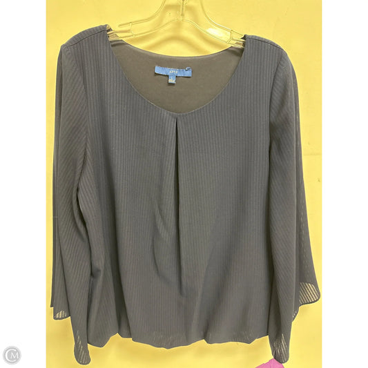 Top Long Sleeve By Apt 9 In Navy, Size: L
