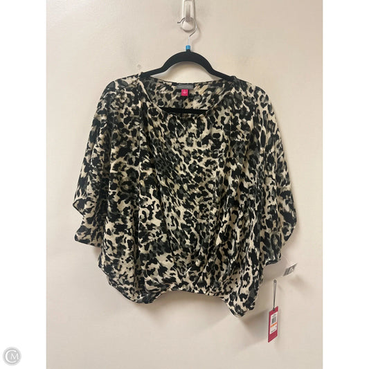Top Short Sleeve By Vince Camuto In Animal Print, Size: S