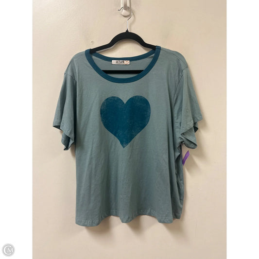 Top Short Sleeve By Anthropologie In Blue, Size: M