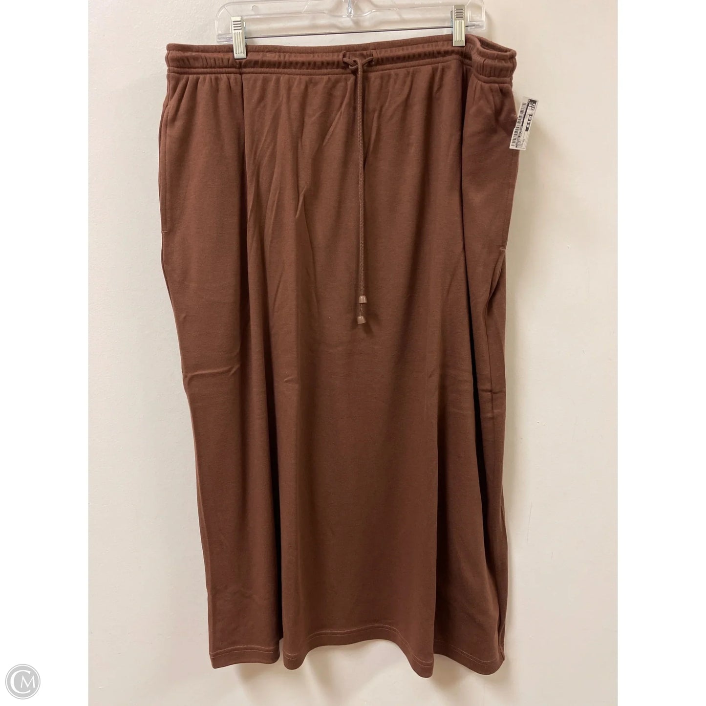 Skirt Midi By Woman Within In Brown, Size: 26