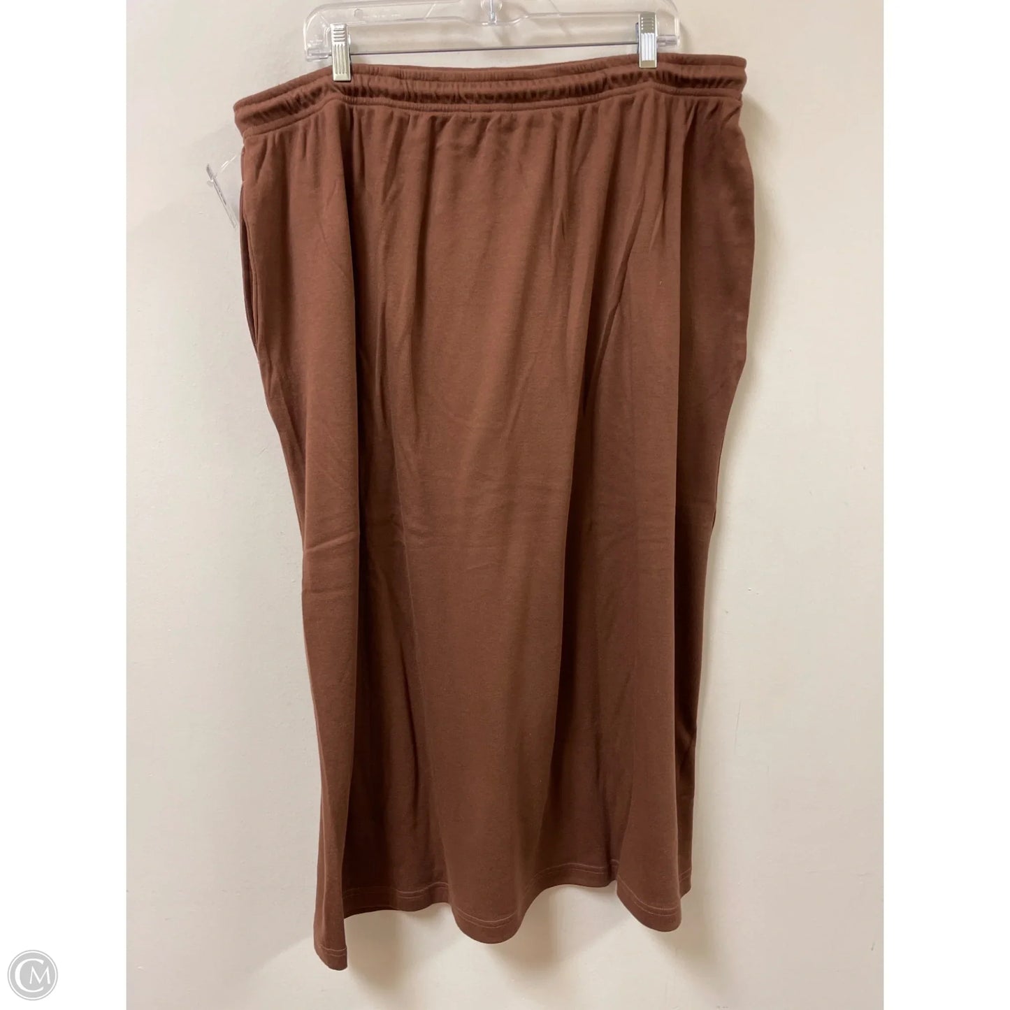 Skirt Midi By Woman Within In Brown, Size: 26