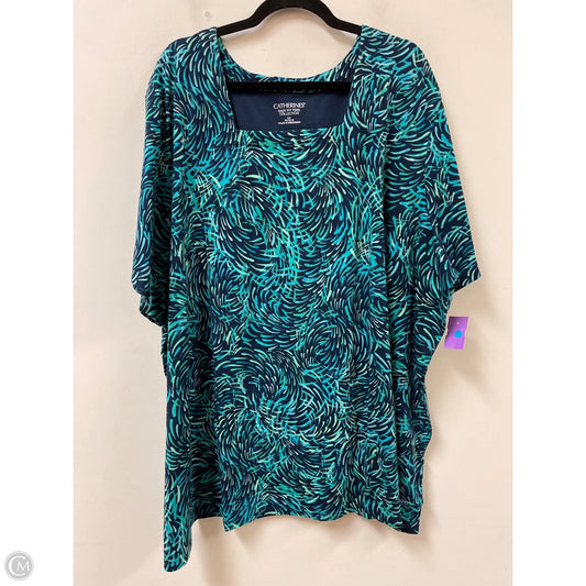 Top Short Sleeve By Catherines In Blue & Green, Size: 4x