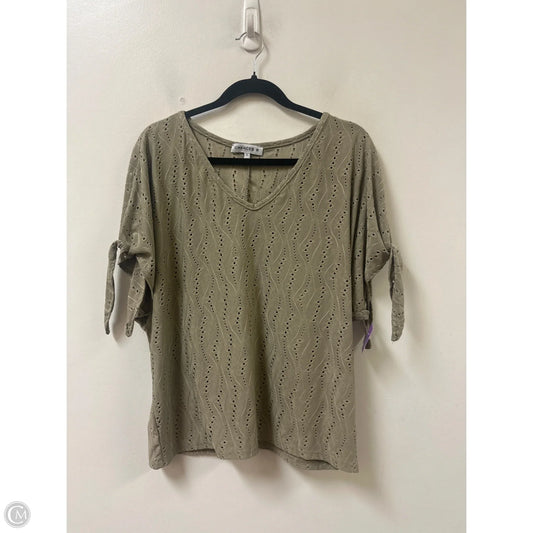 Top Short Sleeve By Clothes Mentor In Green, Size: L