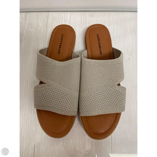 Sandals Flats By Lucky Brand In Cream, Size: 10