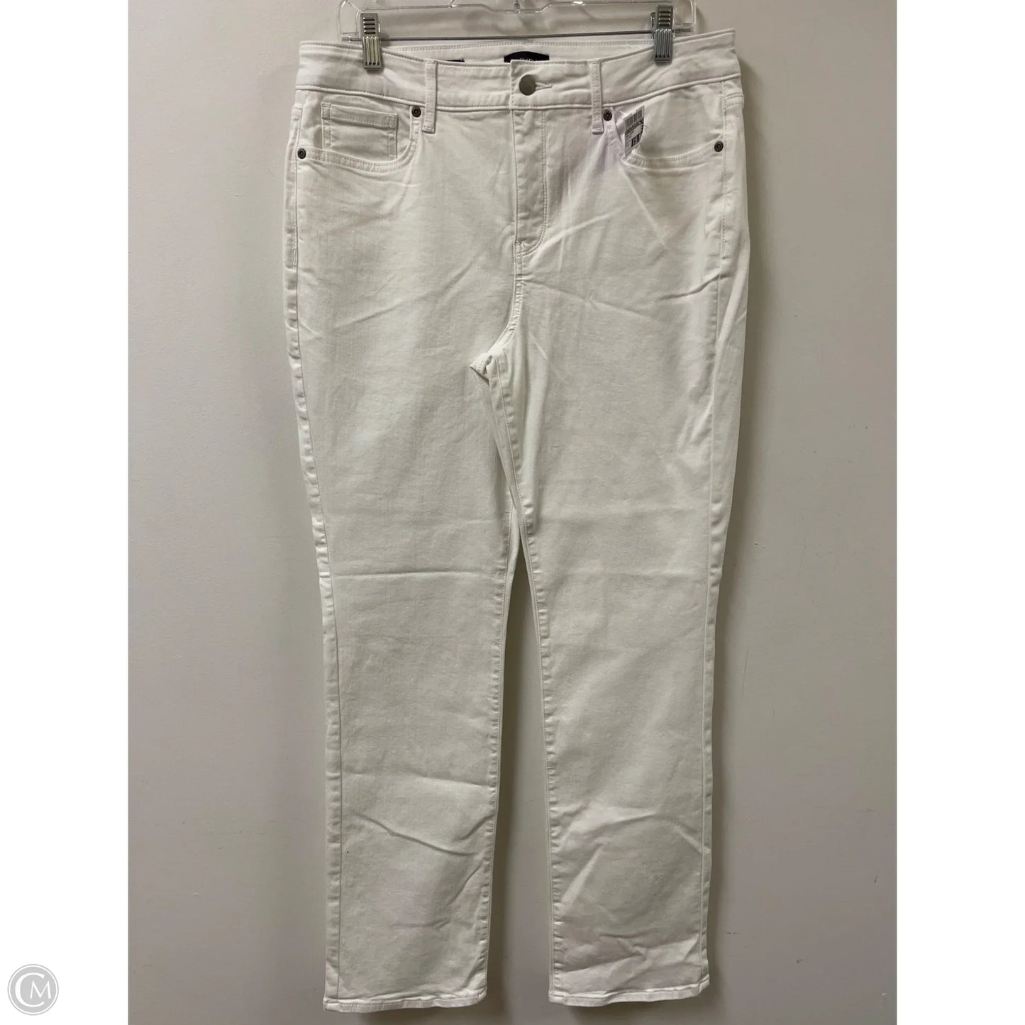Jeans Straight By Not Your Daughters Jeans In White Denim, Size: 14