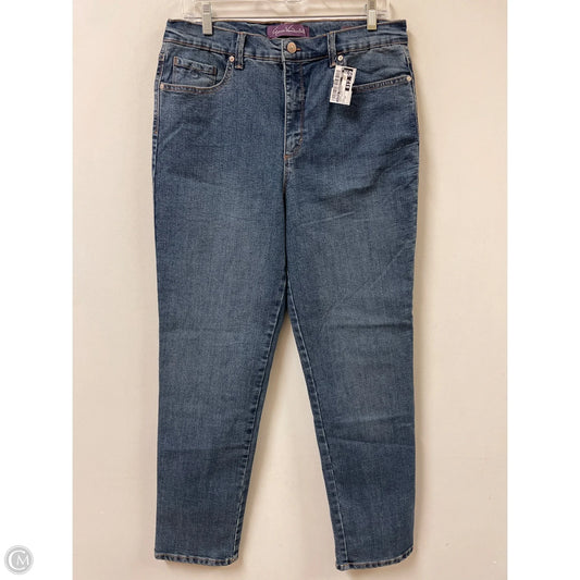 Jeans Straight By Gloria Vanderbilt In Blue Denim, Size: 14