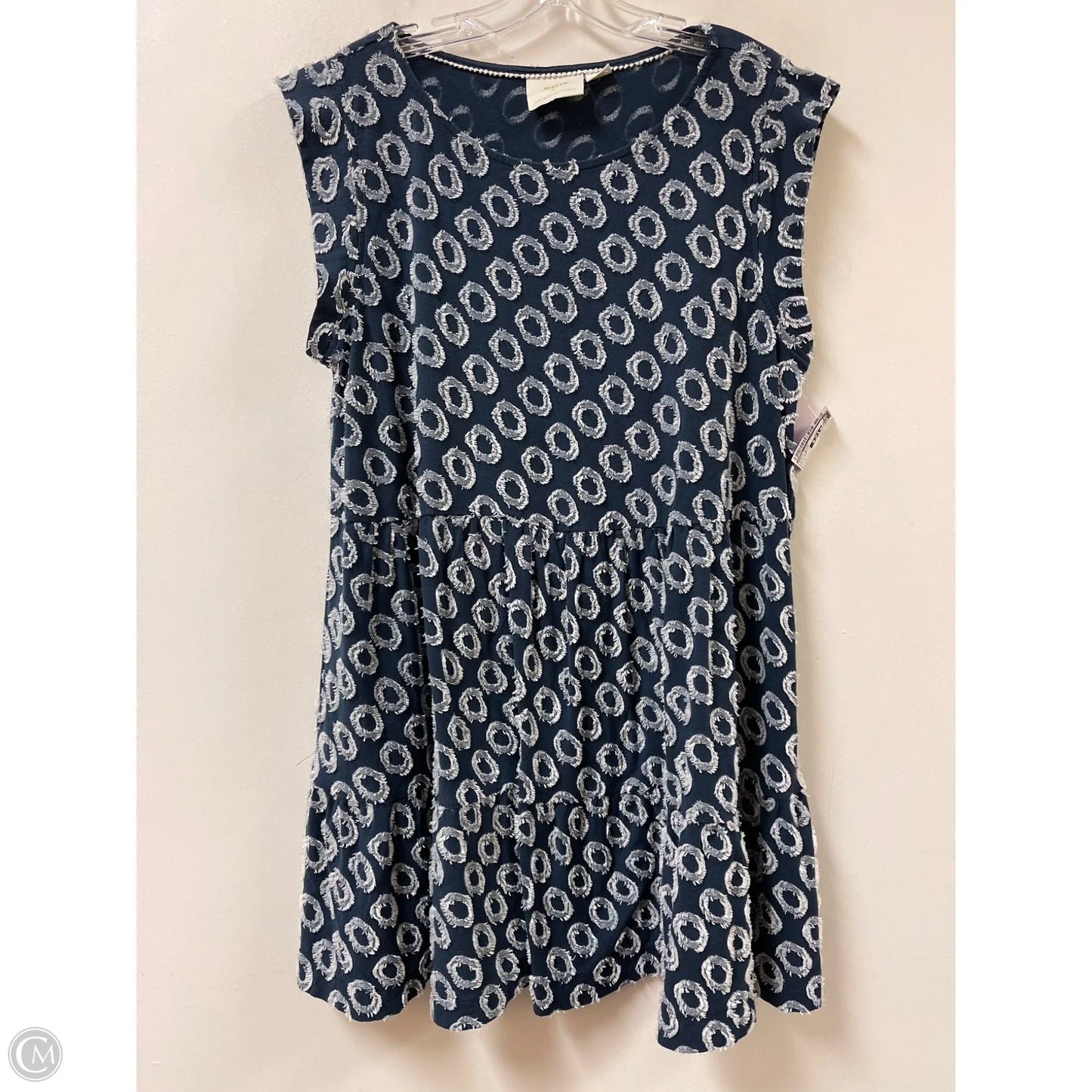 Dress Casual Short By Maeve In Blue & White, Size: L