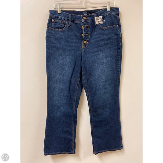Jeans Cropped By J. Crew In Blue Denim, Size: 10