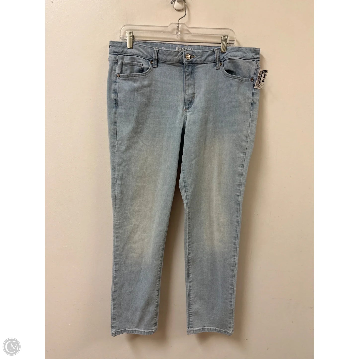 Jeans Straight By Sonoma In Blue Denim, Size: 16