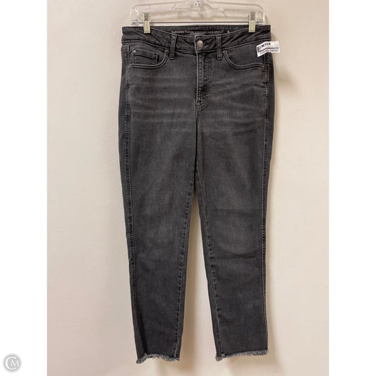 Jeans Straight By Chicos In Grey Denim, Size: 8