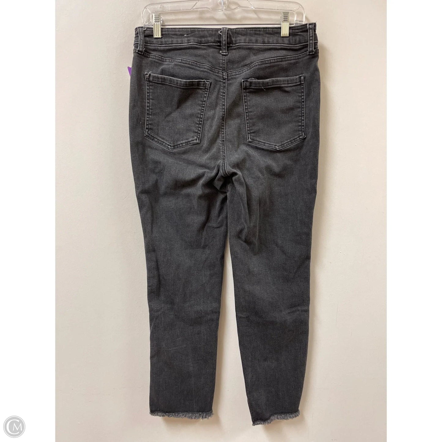 Jeans Straight By Chicos In Grey Denim, Size: 8