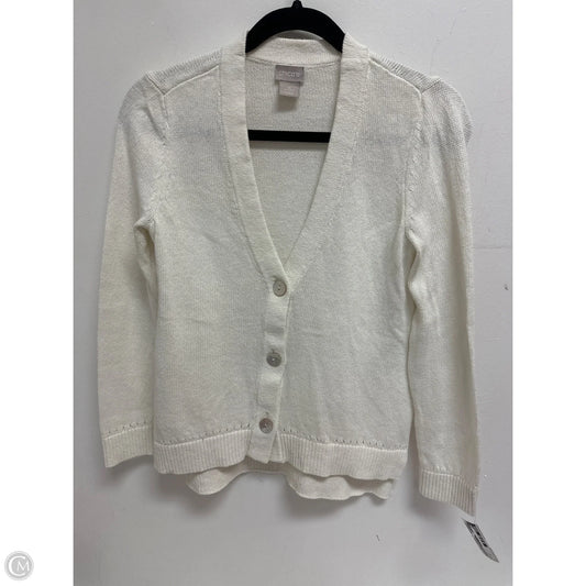 Sweater Cardigan By Chicos In Cream, Size: S