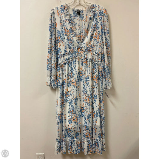 Dress Casual Maxi By Shein In Blue & Orange, Size: Xl