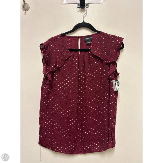 Top Short Sleeve By Liz Claiborne In Red, Size: S