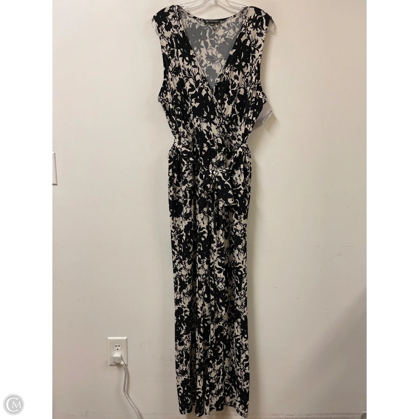 Jumpsuit By Inc In Black & Cream, Size: L