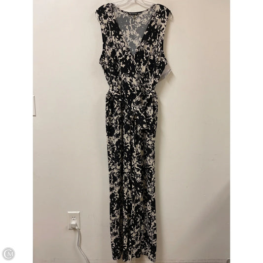 Jumpsuit By Inc In Black & Cream, Size: L