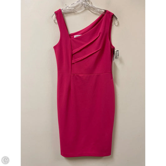 Dress Casual Short By Calvin Klein In Pink, Size: M