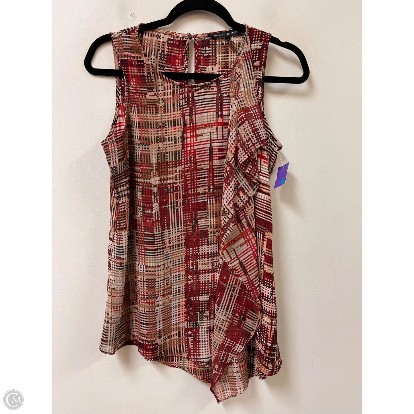 Top Sleeveless By White House Black Market In Brown & Red, Size: Xs