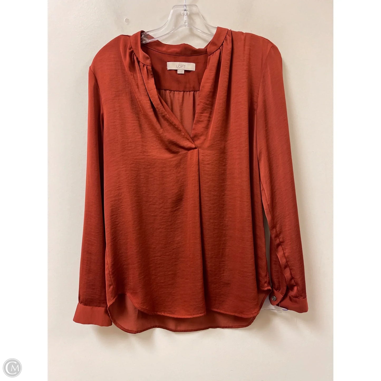 Top Long Sleeve By Loft In Orange, Size: M