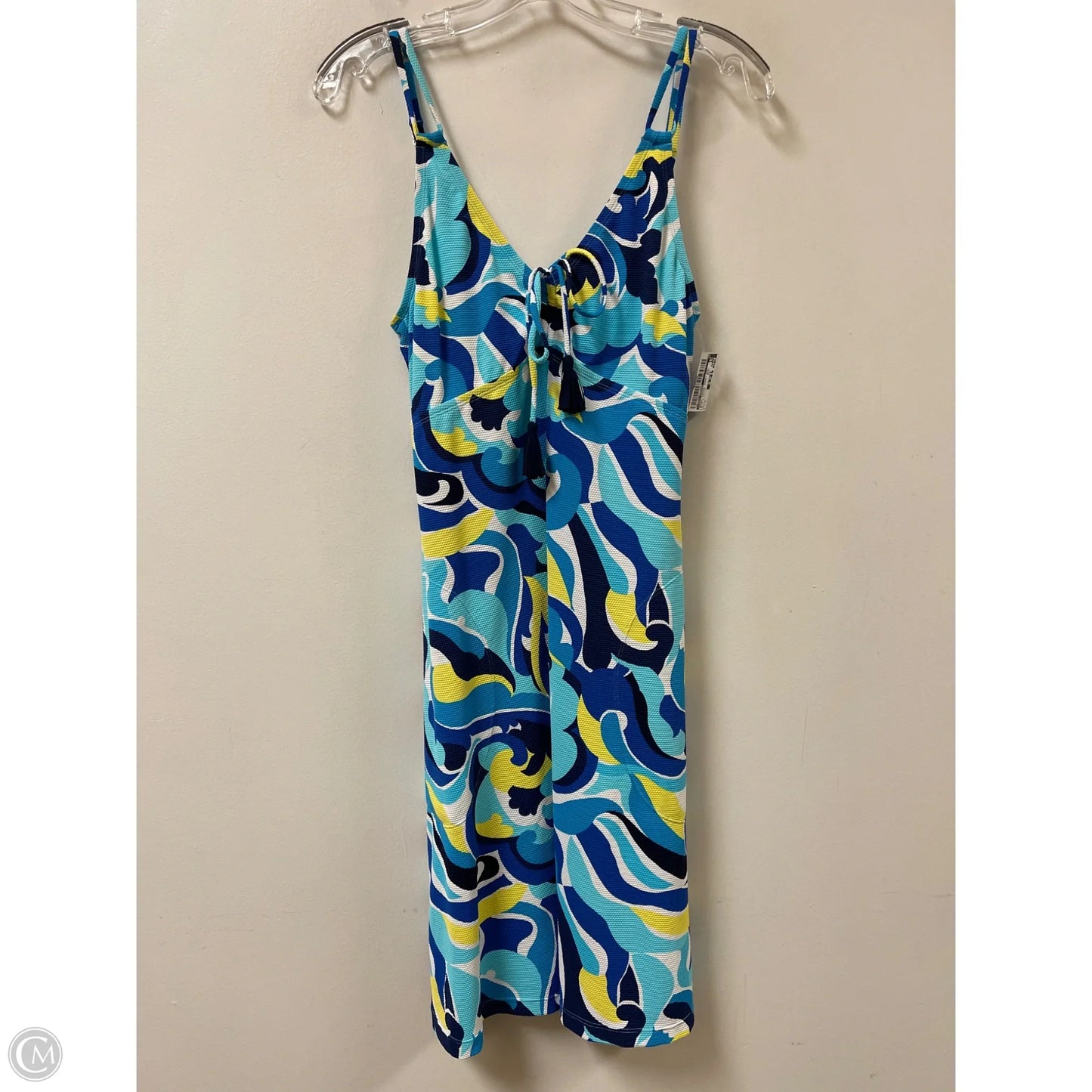 Dress Casual Short By Tommy Bahama In Blue & Yellow, Size: M