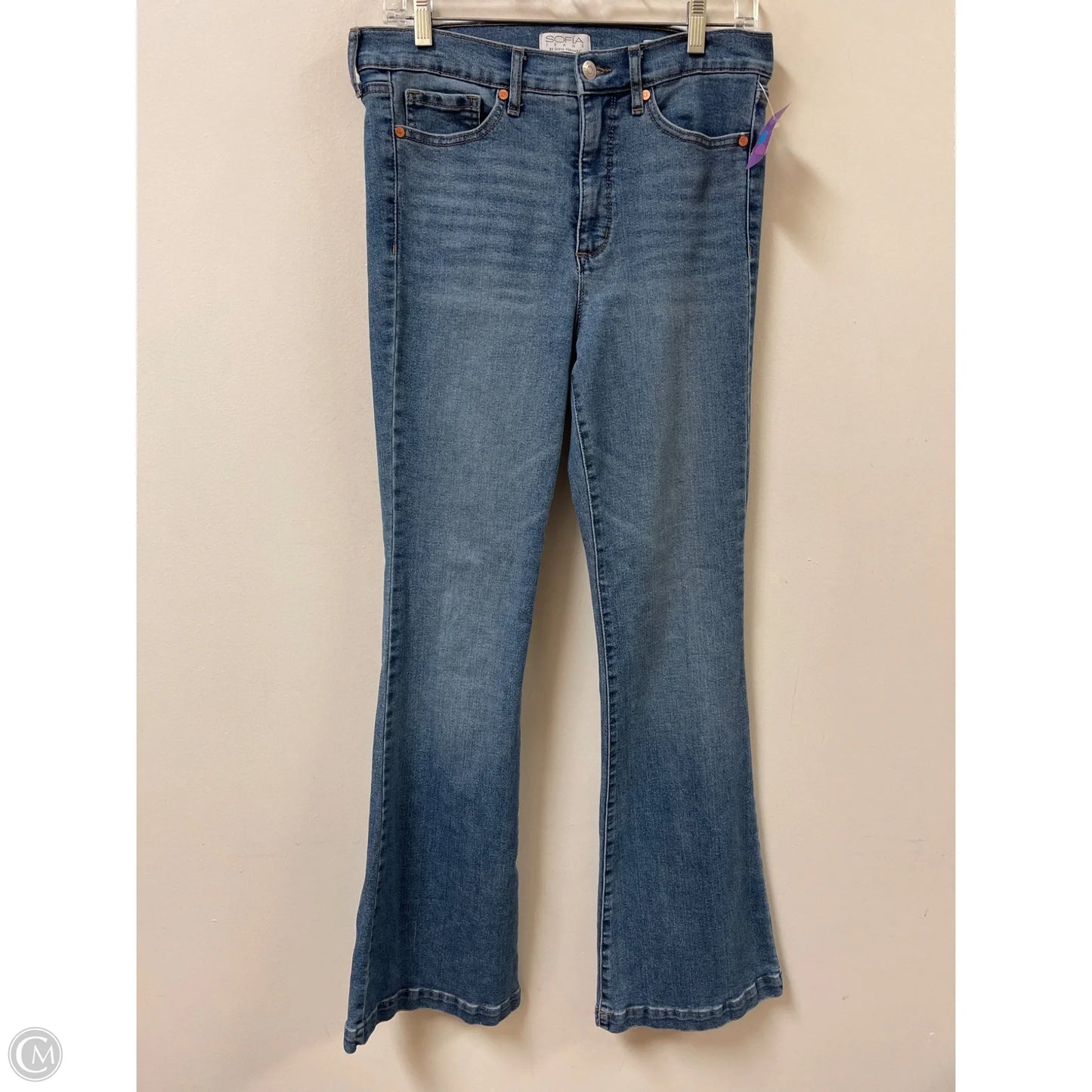 Jeans Flared By Sofia By Sofia Vergara In Blue Denim, Size: 10