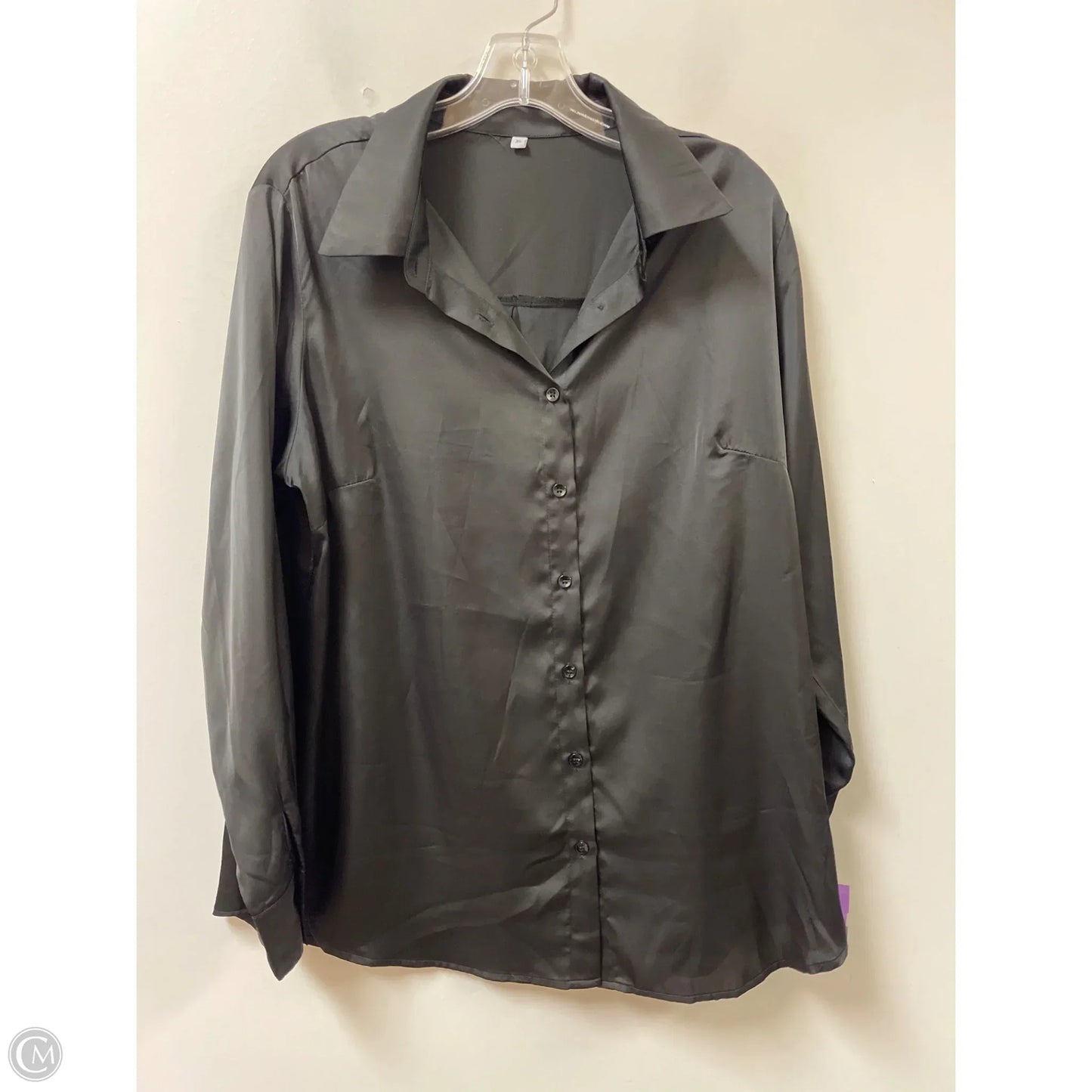 Blouse Long Sleeve By Clothes Mentor In Black, Size: Xl