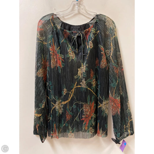 Top Long Sleeve By Johnny Was In Floral Print, Size: L