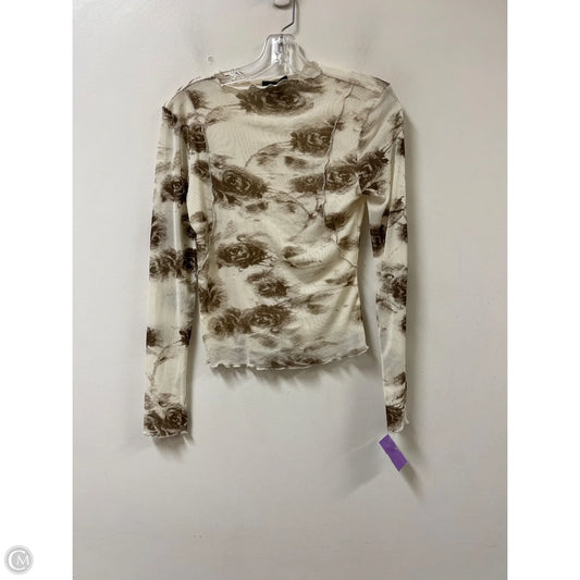 Top Long Sleeve By House Of Harlow In Cream, Size: S