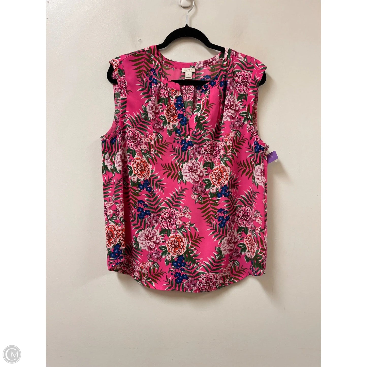 Top Sleeveless By J. Crew In Pink, Size: L