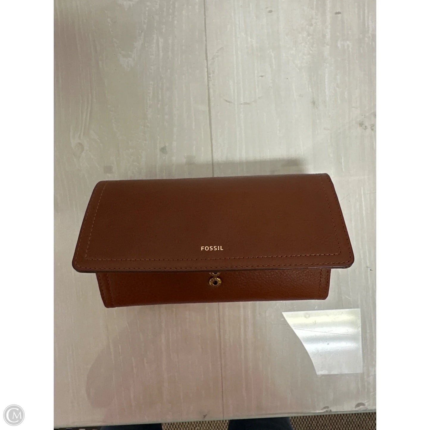 Wallet Leather By Fossil, Size: Medium
