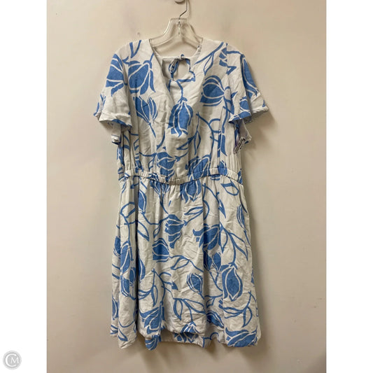 Dress Casual Short By Lane Bryant In Blue & White, Size: 2x