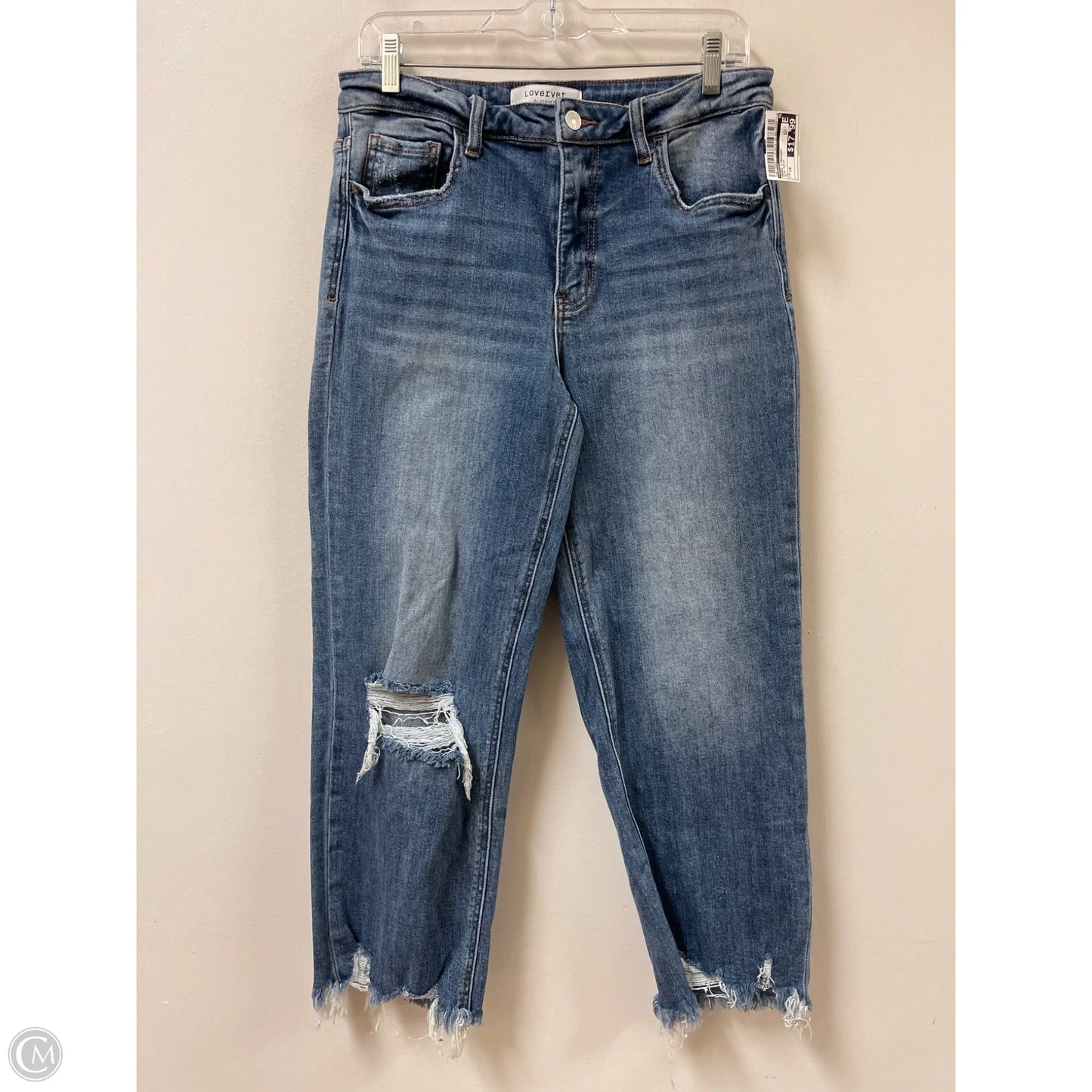 Jeans Straight By Vervet In Blue Denim, Size: 10