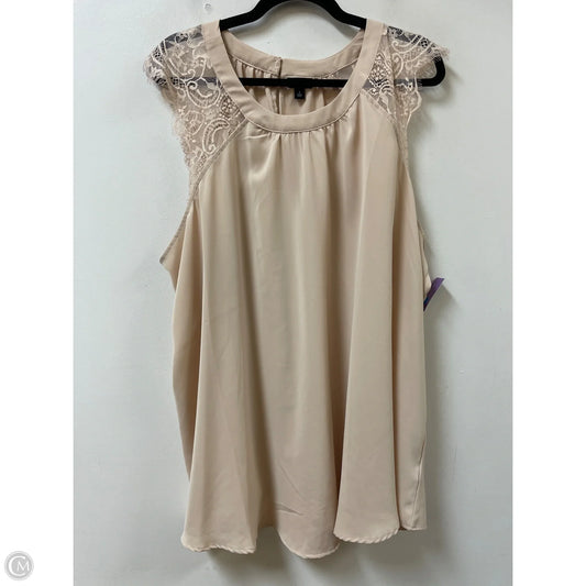 Top Sleeveless By Torrid In Cream, Size: 3x