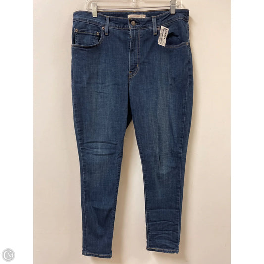 Jeans Skinny By Levis In Blue Denim, Size: 16