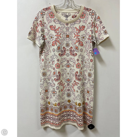 Dress Designer By Tory Burch In Cream & Pink, Size: S