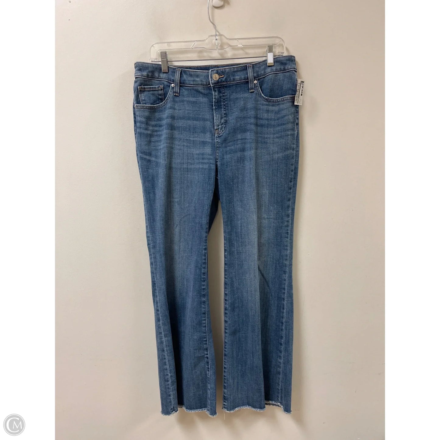 Jeans Flared By Chicos In Blue Denim, Size: 10