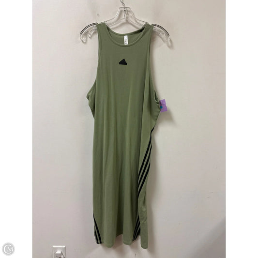 Sweatshirt Hoodie By Adidas In Green, Size: M