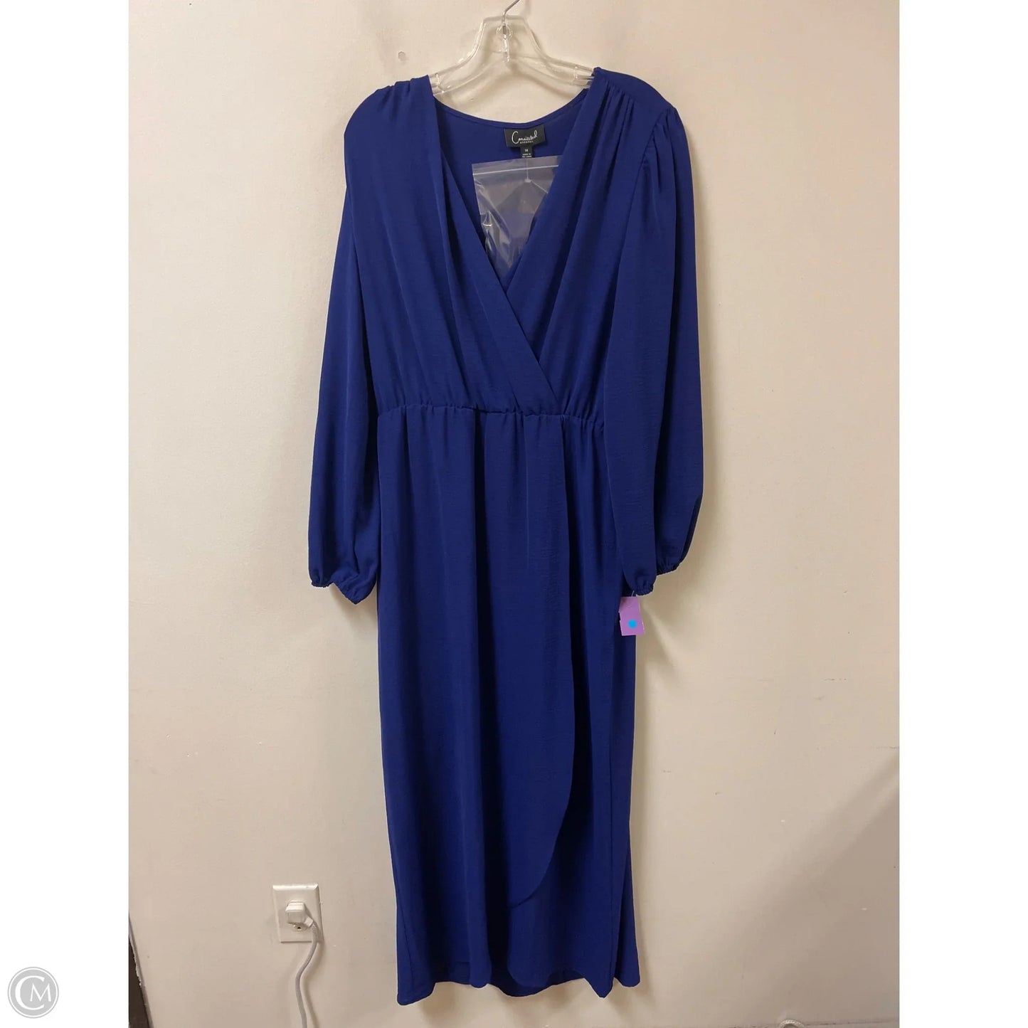 Dress Casual Maxi By Connected Apparel In Blue, Size: L