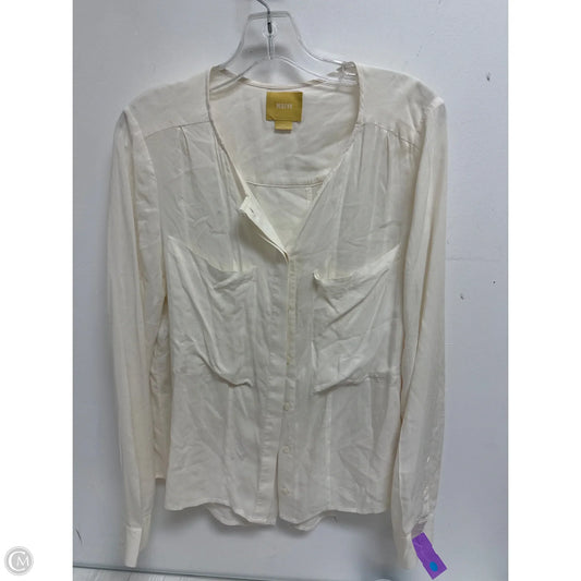 Blouse Long Sleeve By Maeve In Cream, Size: M