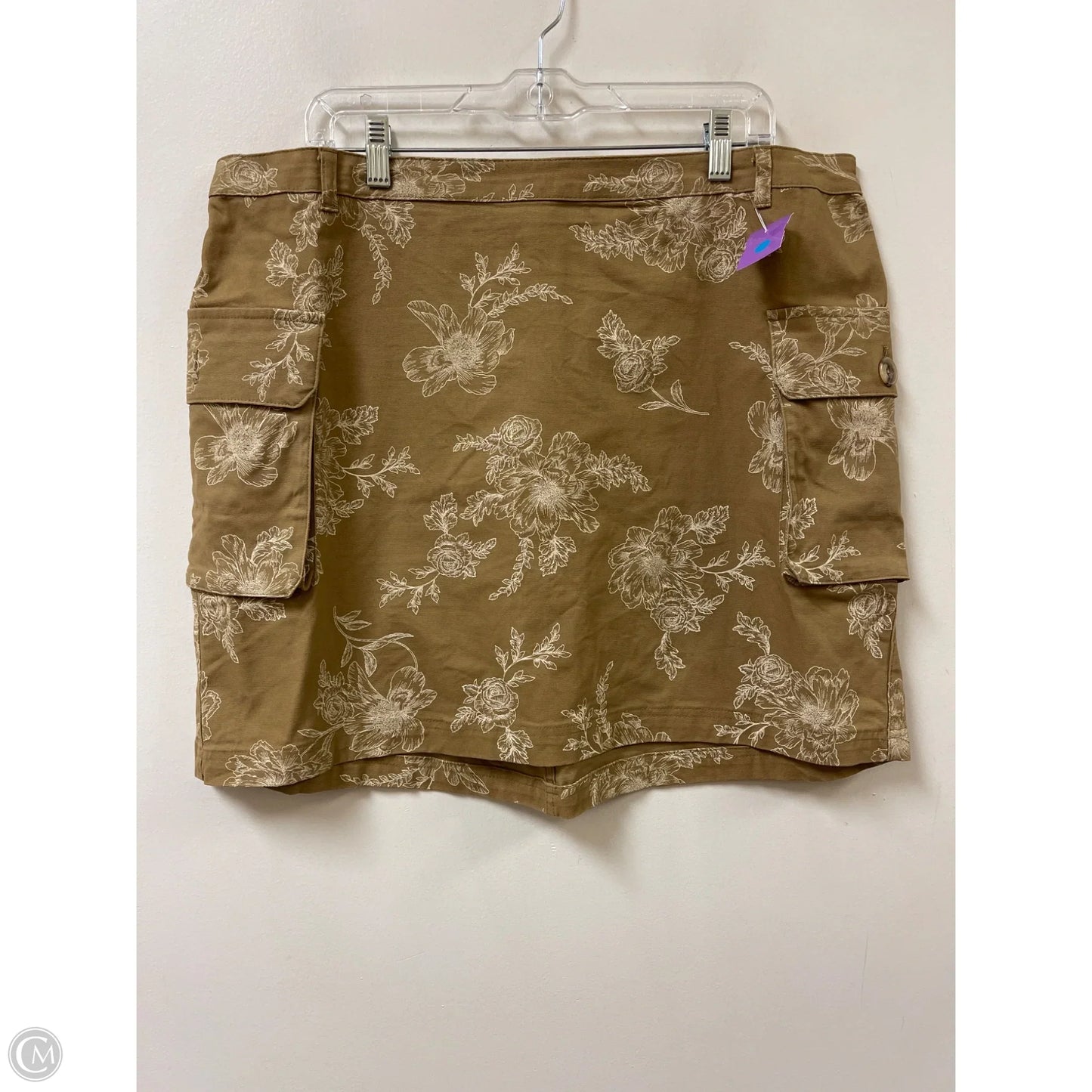 Skirt Mini & Short By Future Collective In Brown & Cream, Size: 18