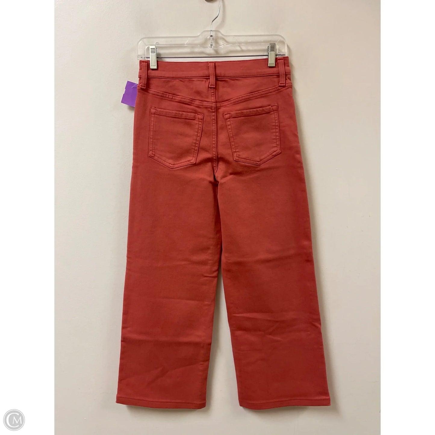 Jeans Wide Leg By Banana Republic In Pink Denim, Size: 0