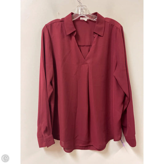 Top Long Sleeve By Maurices In Red, Size: L