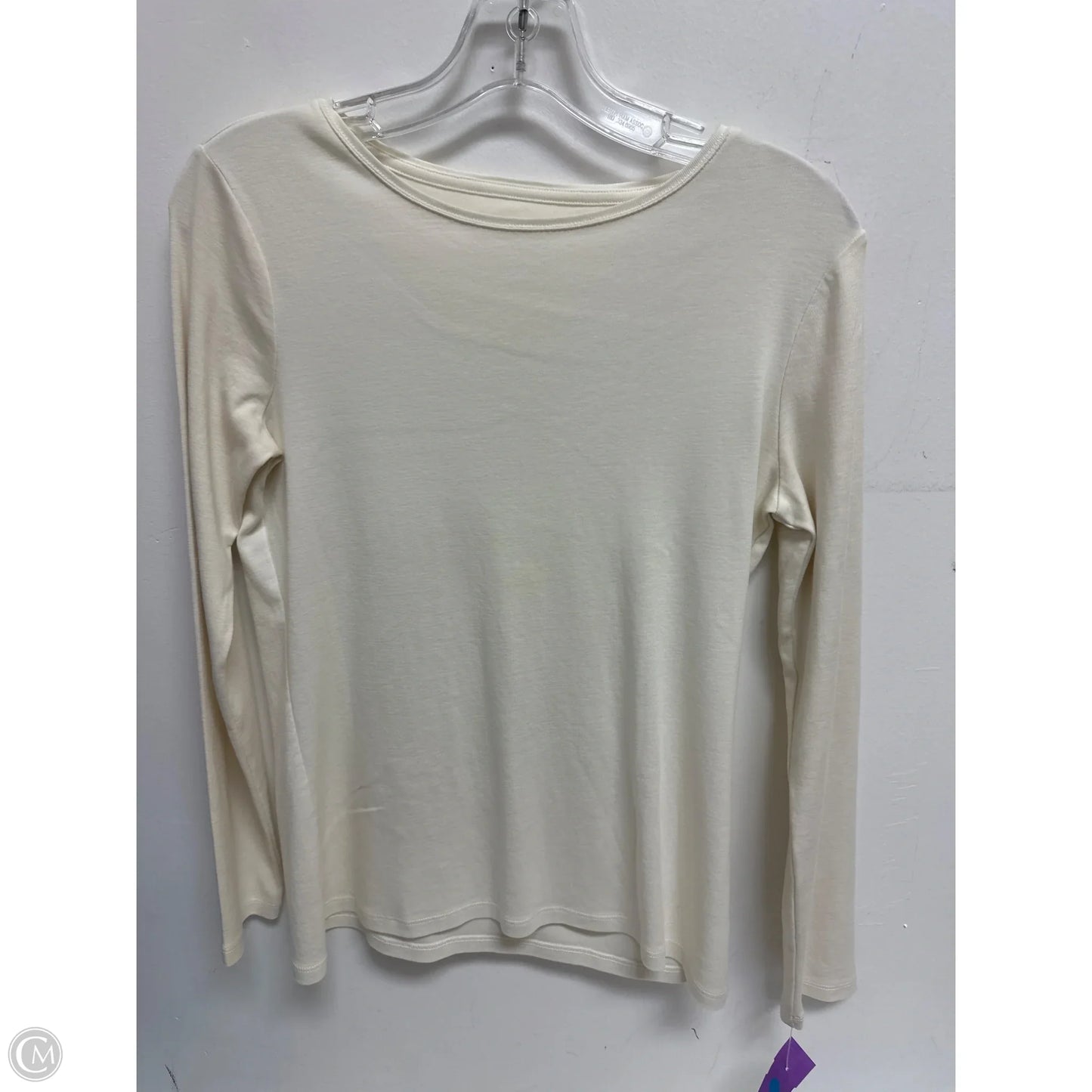 Top Long Sleeve By Talbots In Cream, Size: S