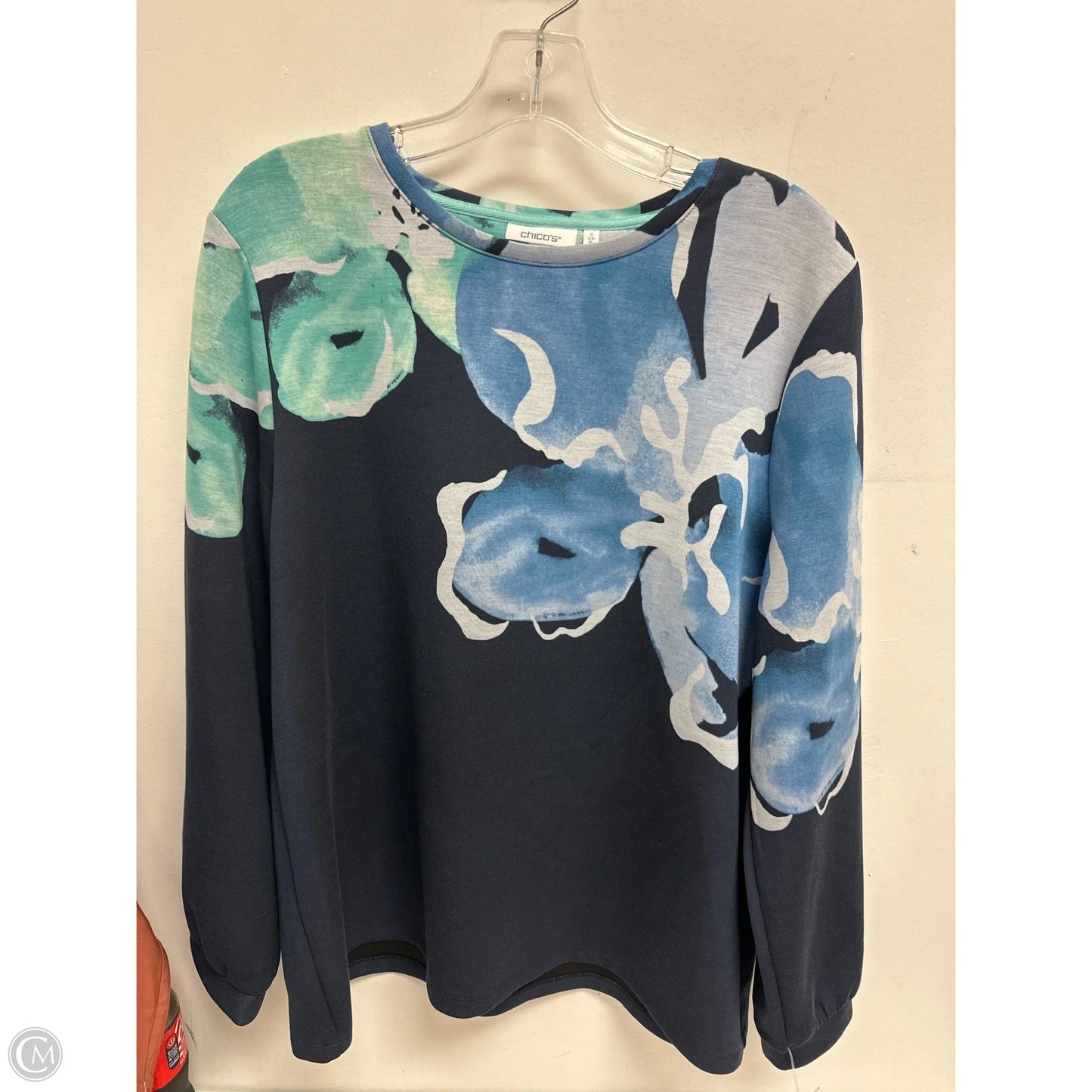 Sweatshirt Crewneck By Chicos In Blue, Size: Xl