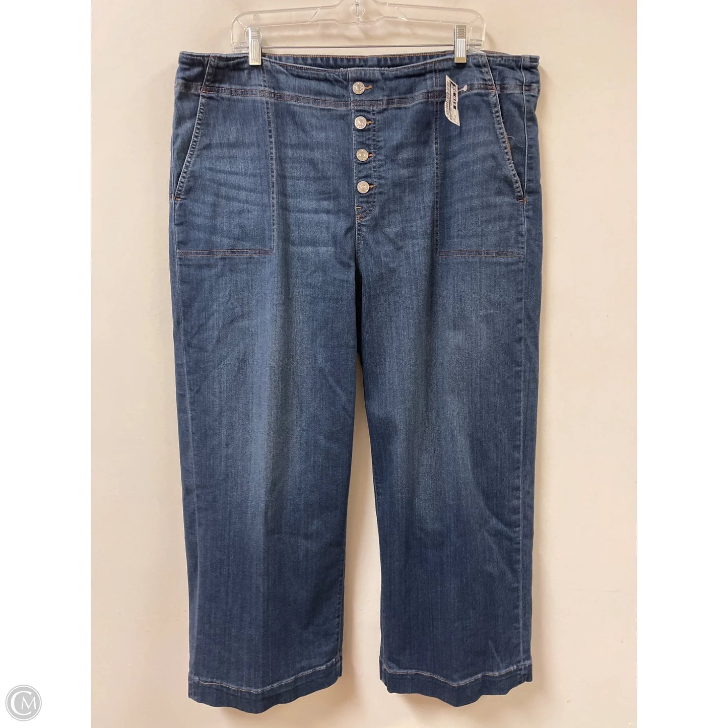 Jeans Wide Leg By Chicos In Blue Denim, Size: 20