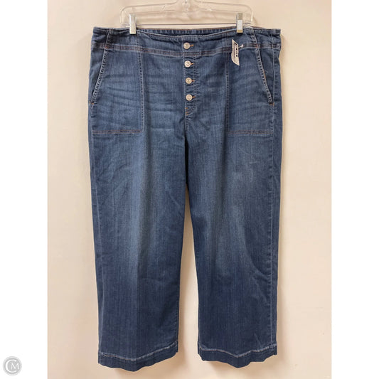 Jeans Wide Leg By Chicos In Blue Denim, Size: 20