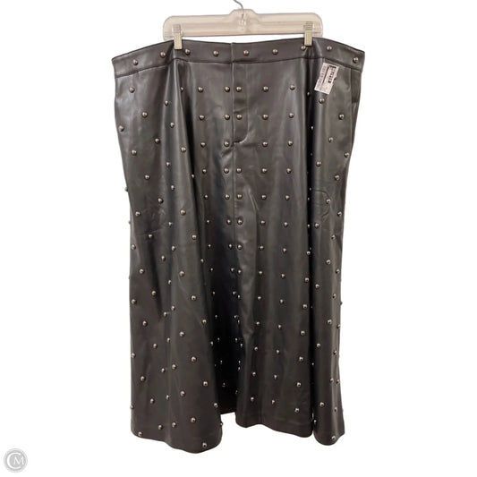 Skirt Maxi By Eloquii In Black & Silver, Size: 24