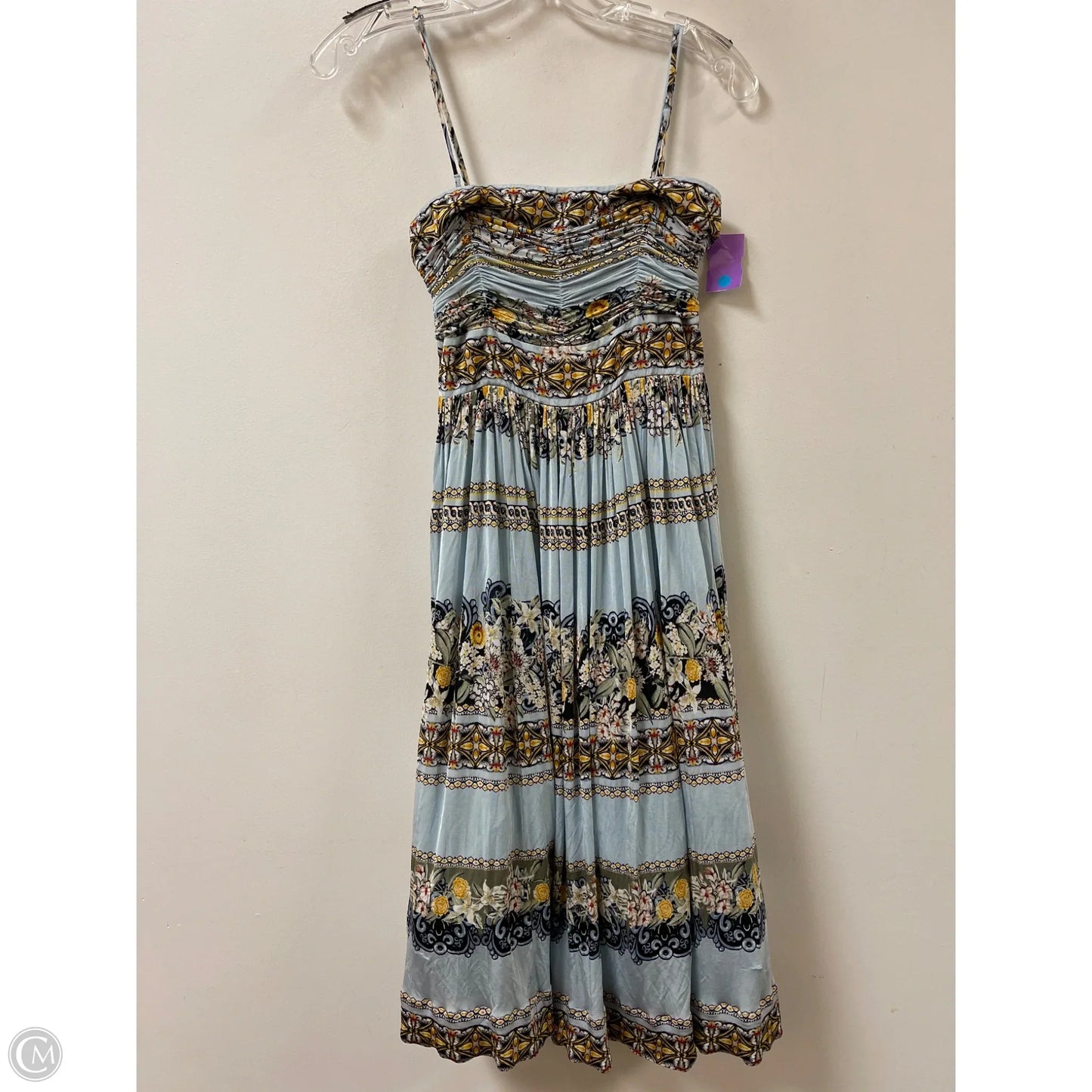Dress Casual Midi By White House Black Market In Blue, Size: Xs