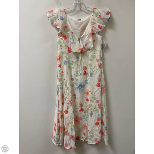 Dress Casual Midi By Old Navy In Floral Print, Size: Sp